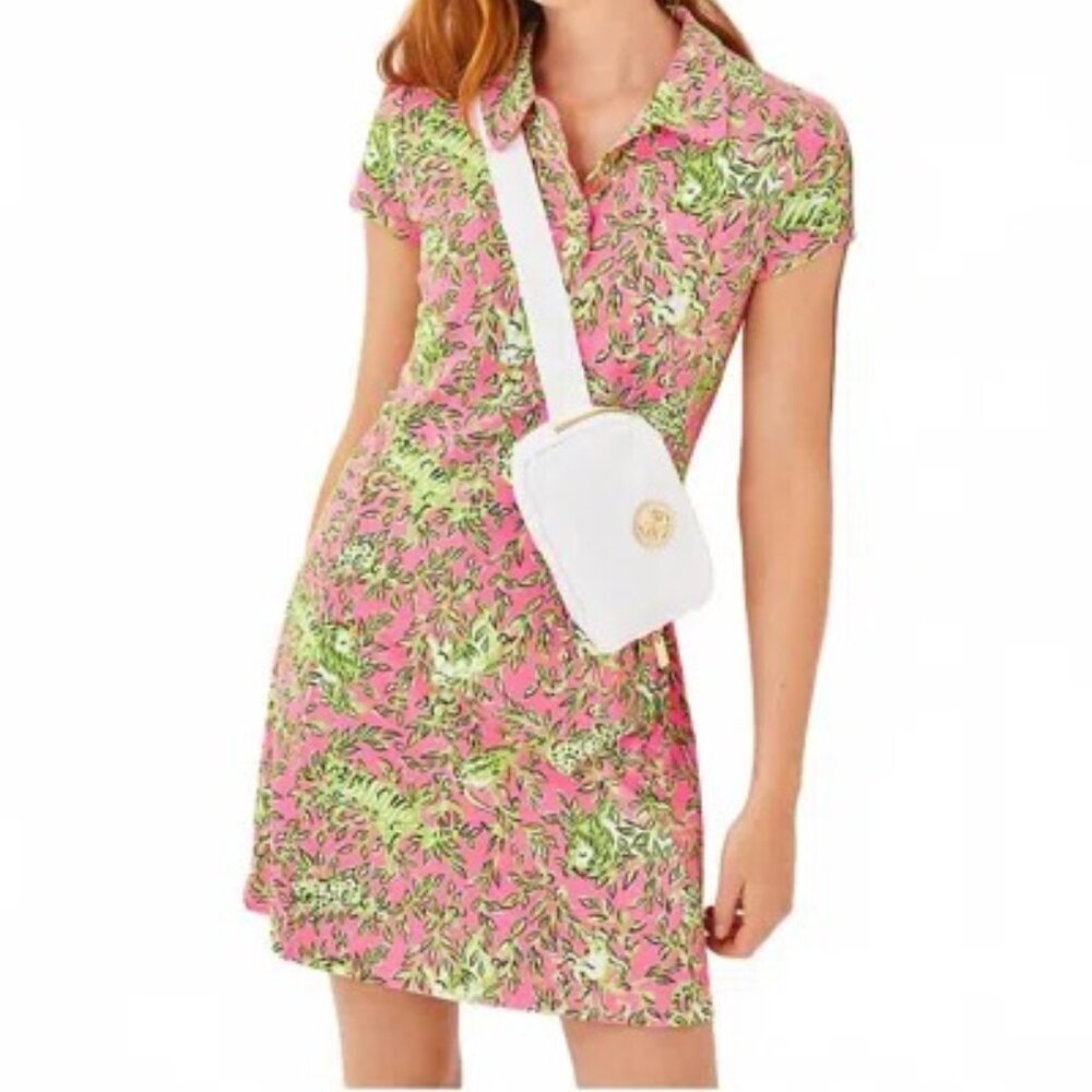 Lilly Pulitzer UPF 50+ Luxletic Frida Scallop Polo Dress New Without Tags,
